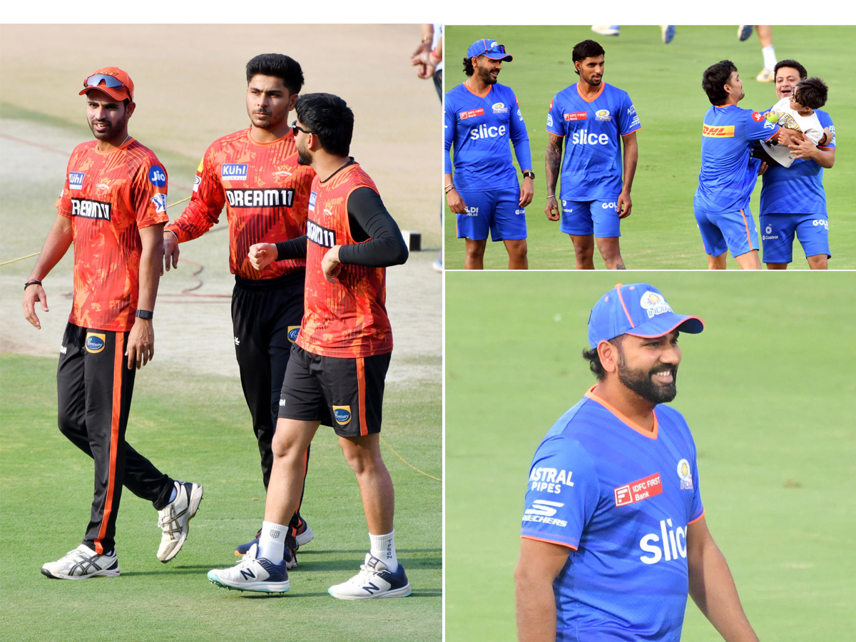 mumbai indians And Sunrisers Hyderabad practice Photos - Sakshi1