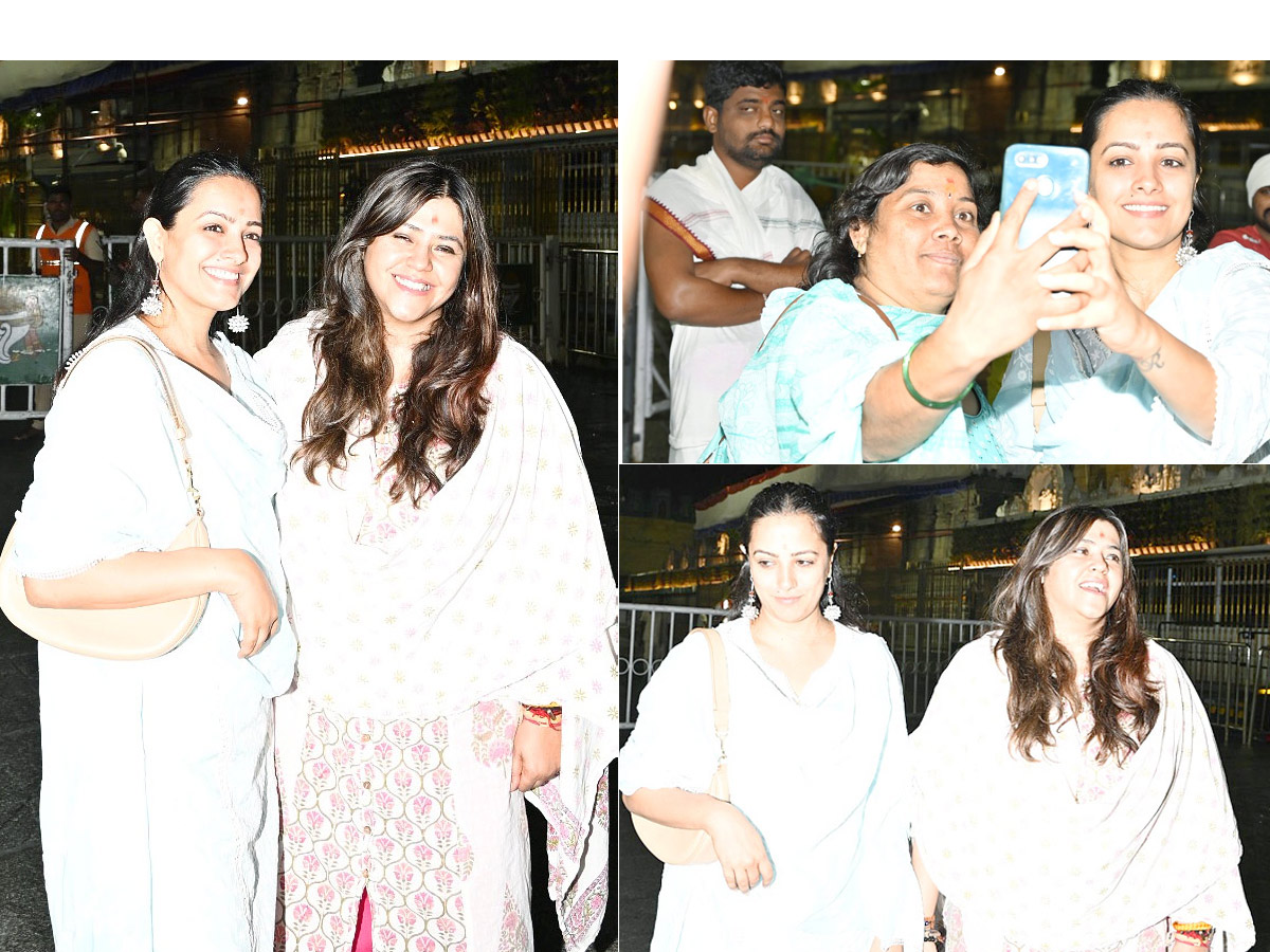 Ekta Kapoor and Actress Anita Hassanandani Visited Tirumala Srivari Temple Photos - Sakshi1