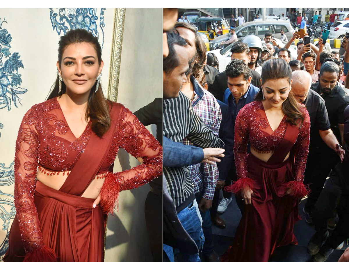 KajalAggarwal snapped at Kalki fashion store launch in Hyderabad - Sakshi1