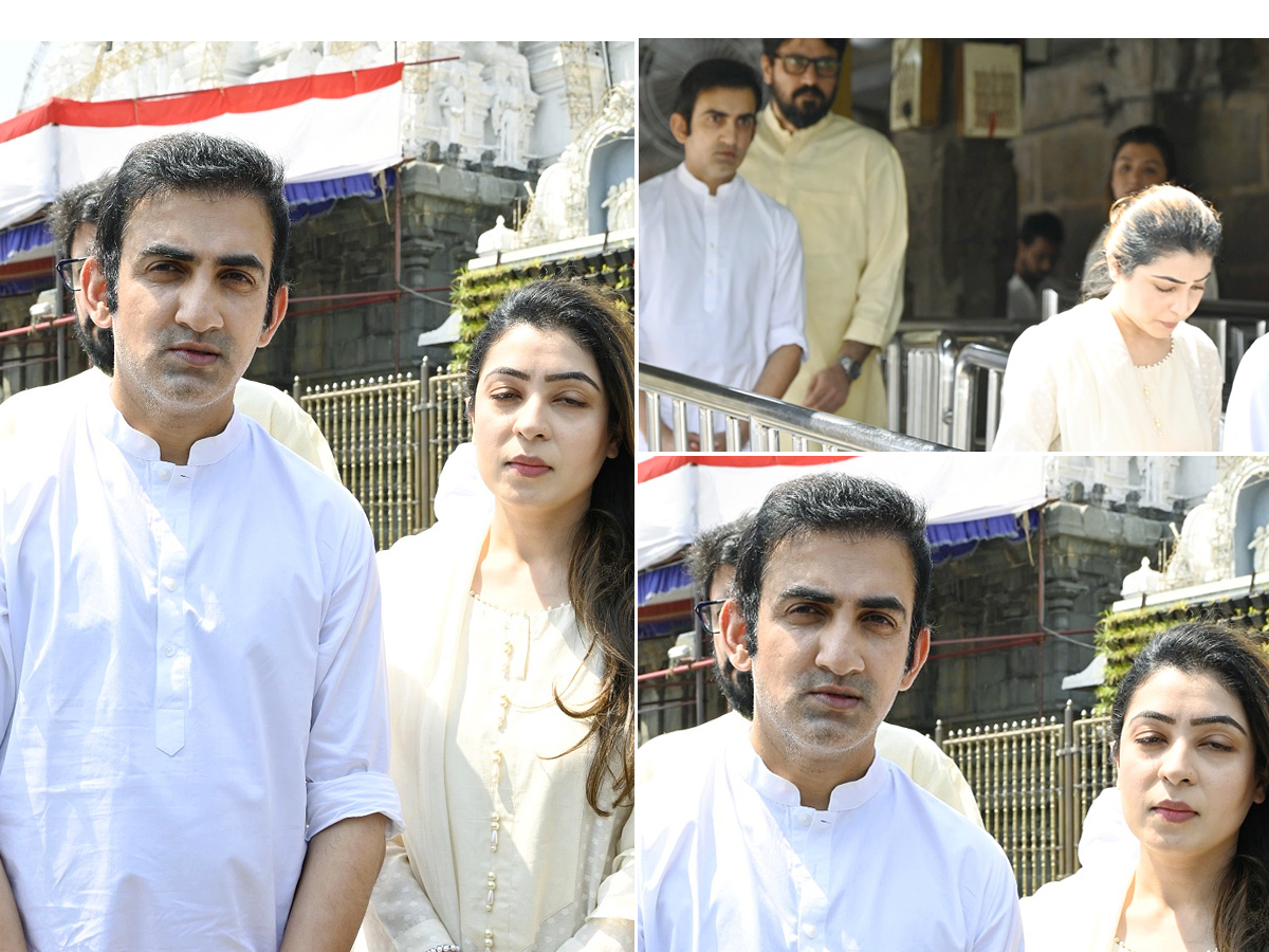 Cricketer Gautam Gambhir Family Visited Tirumala Srivari Temple Photos - Sakshi1