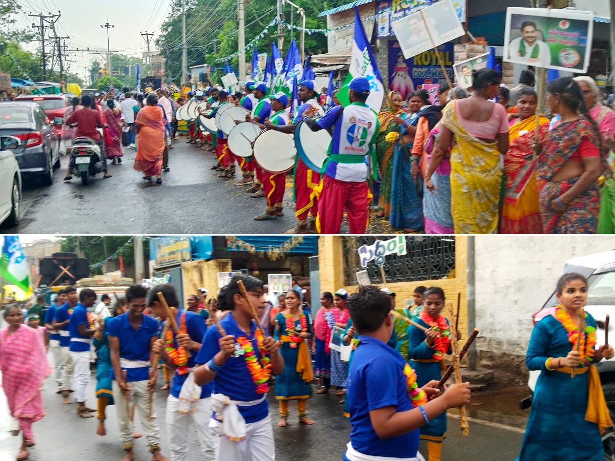 YS Bharathi Reddy welcomes CM Jagan Bus Yatra at Prakasam Barrage, Vijayawada Photos - Sakshi13