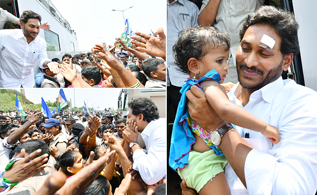 YS Jagan Mohan Reddy Memantha Siddham Bus Yatra at Gannavaram Photos - Sakshi1