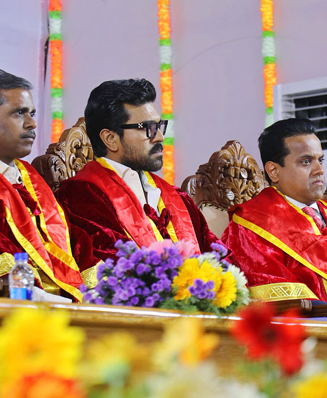 Ram Charan awarded honorary doctorate in literature from Vels University - Sakshi10