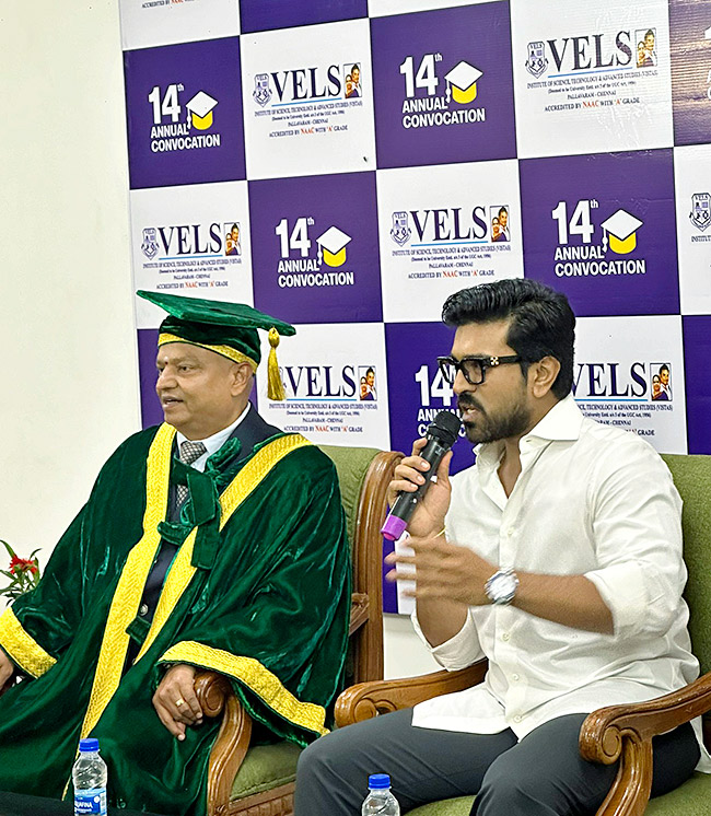 Ram Charan awarded honorary doctorate in literature from Vels University - Sakshi13