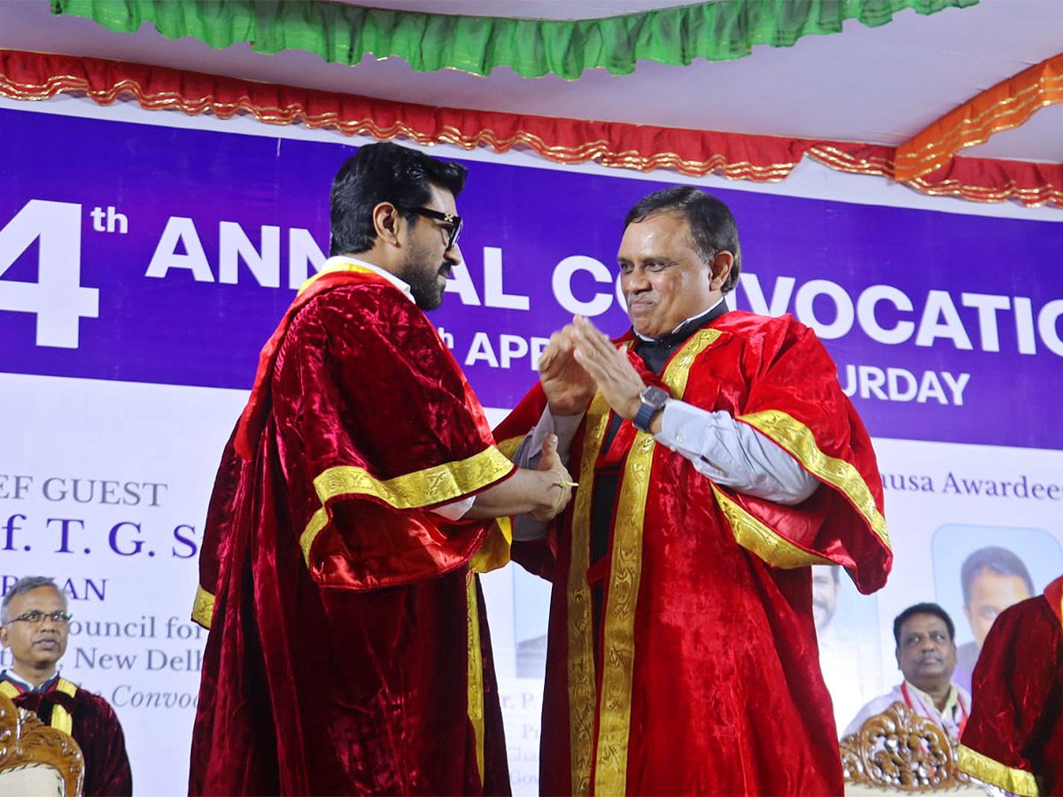 Ram Charan awarded honorary doctorate in literature from Vels University - Sakshi14