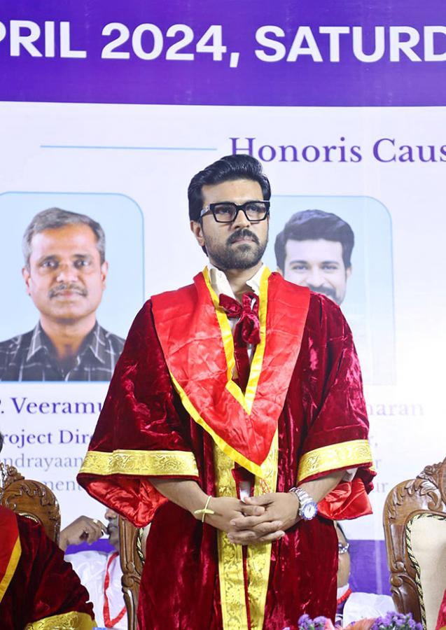 Ram Charan awarded honorary doctorate in literature from Vels University - Sakshi15