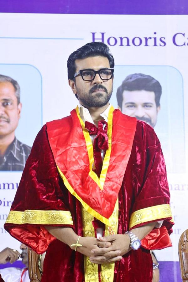 Ram Charan awarded honorary doctorate in literature from Vels University - Sakshi4