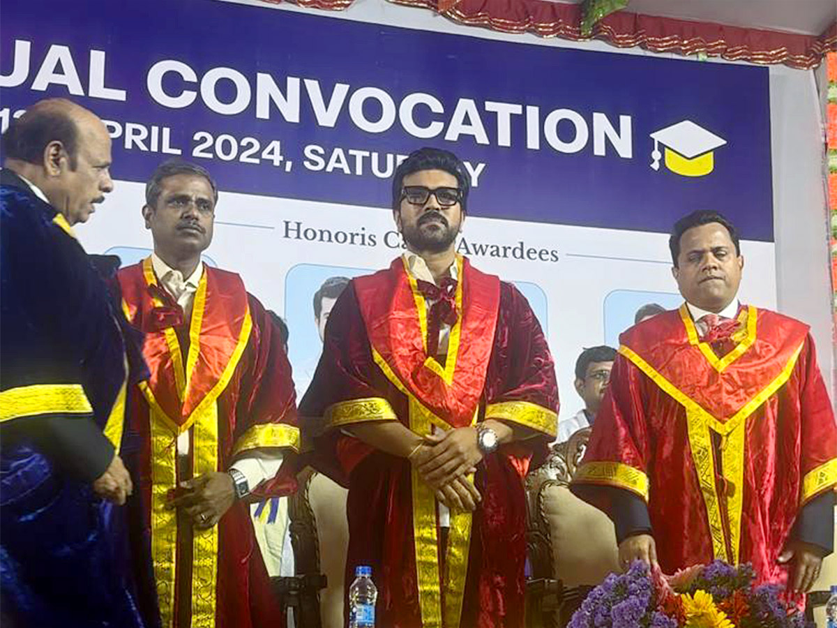 Ram Charan awarded honorary doctorate in literature from Vels University - Sakshi8