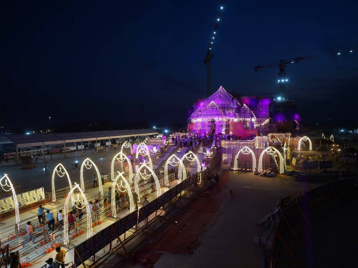 Ayodhya Ram Mandir Illuminated And Decorated For First Sri Ram Navami (Photos) - Sakshi5