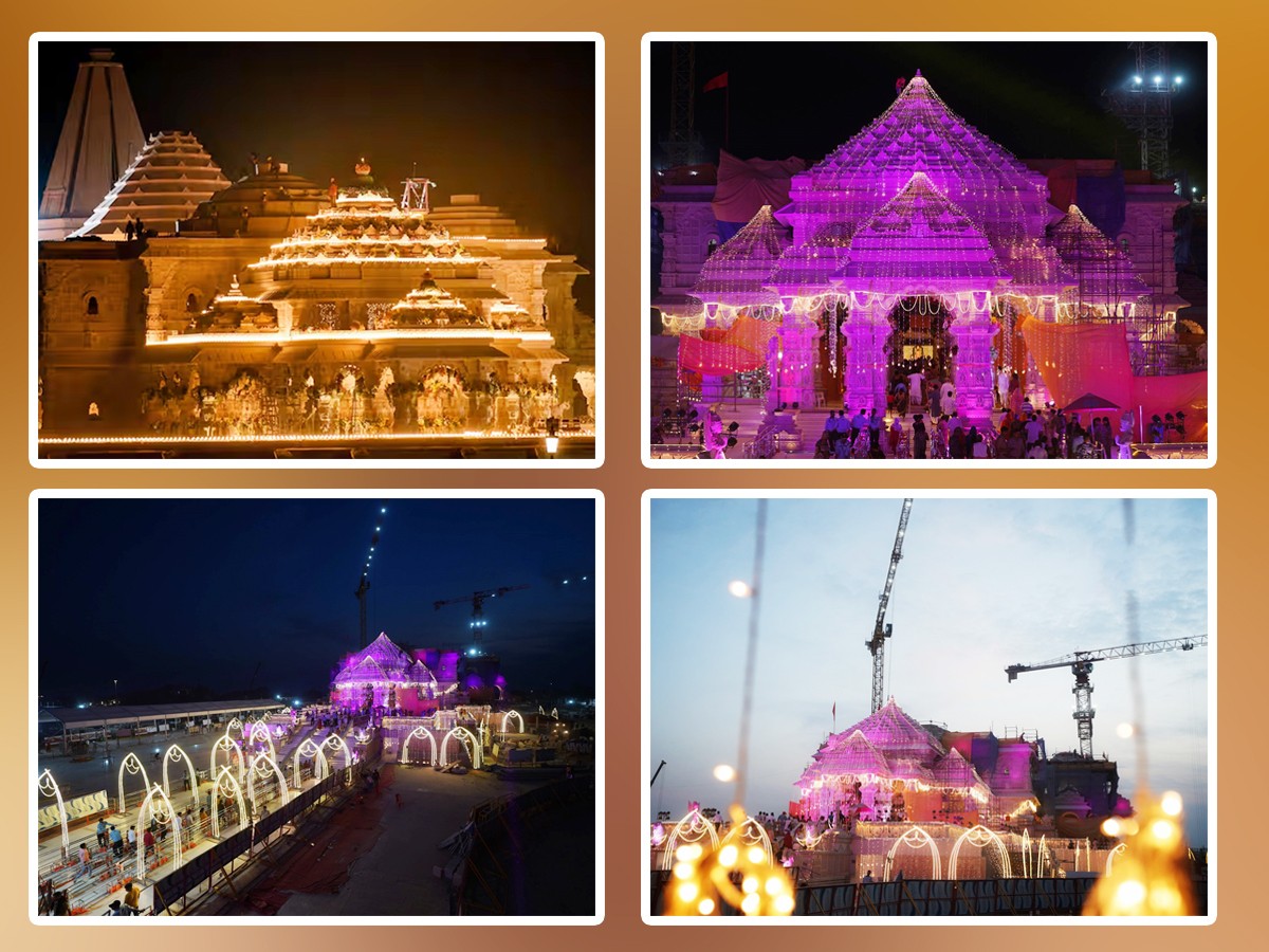 Ayodhya Ram Mandir Illuminated And Decorated For First Sri Ram Navami (Photos) - Sakshi1