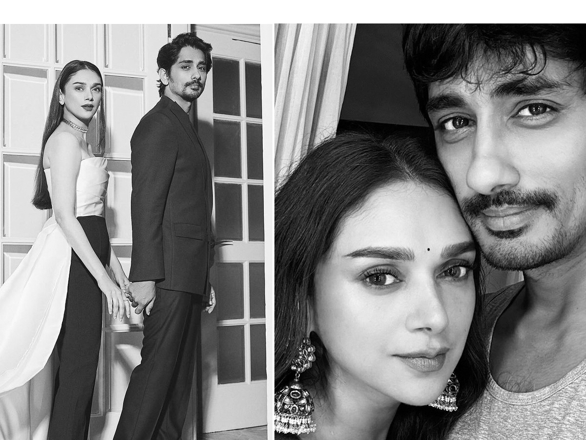 Aditi Rao Hydari showers love on fiance Siddharth on his birthday Photos - Sakshi1