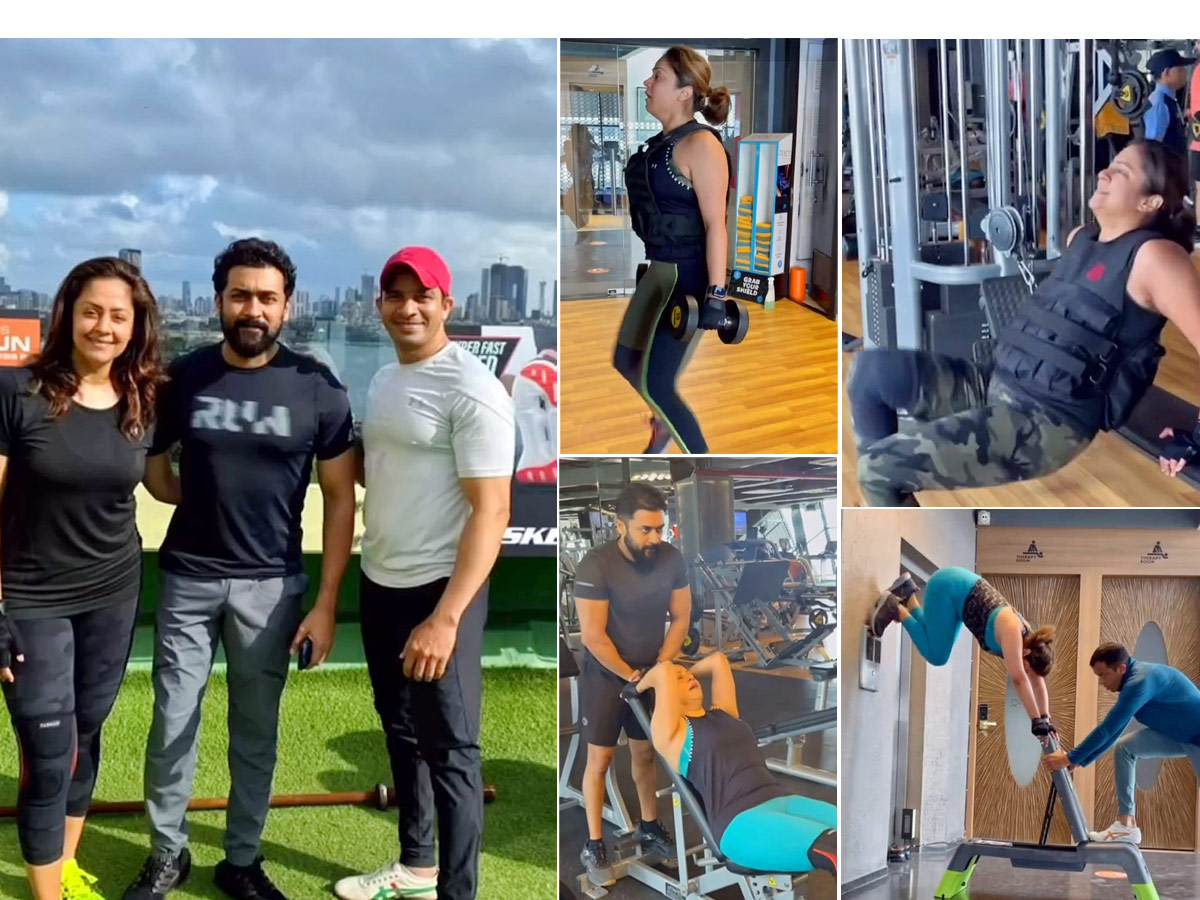 Jothika and suriya new exclusive video in gym workout Photos - Sakshi1