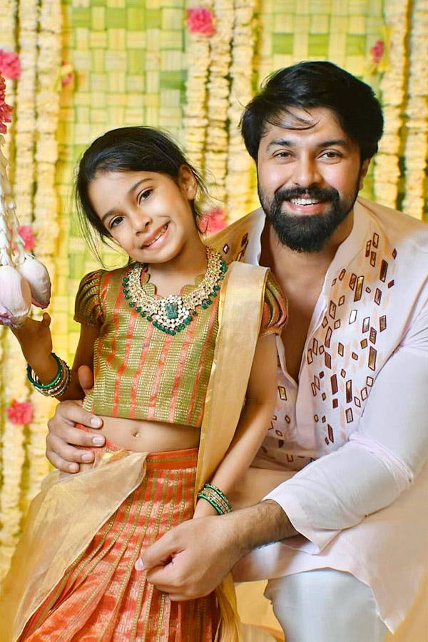 Actor Kalyan Dhev ugadi Celebrations With Daughter Photos - Sakshi3