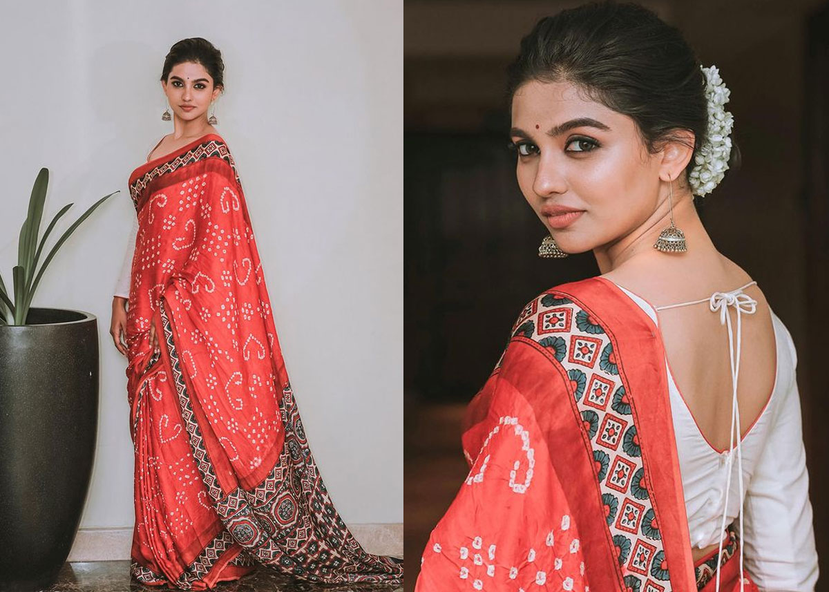 Premalu Fame Mamitha Baiju Saree Pics Goes Viral1