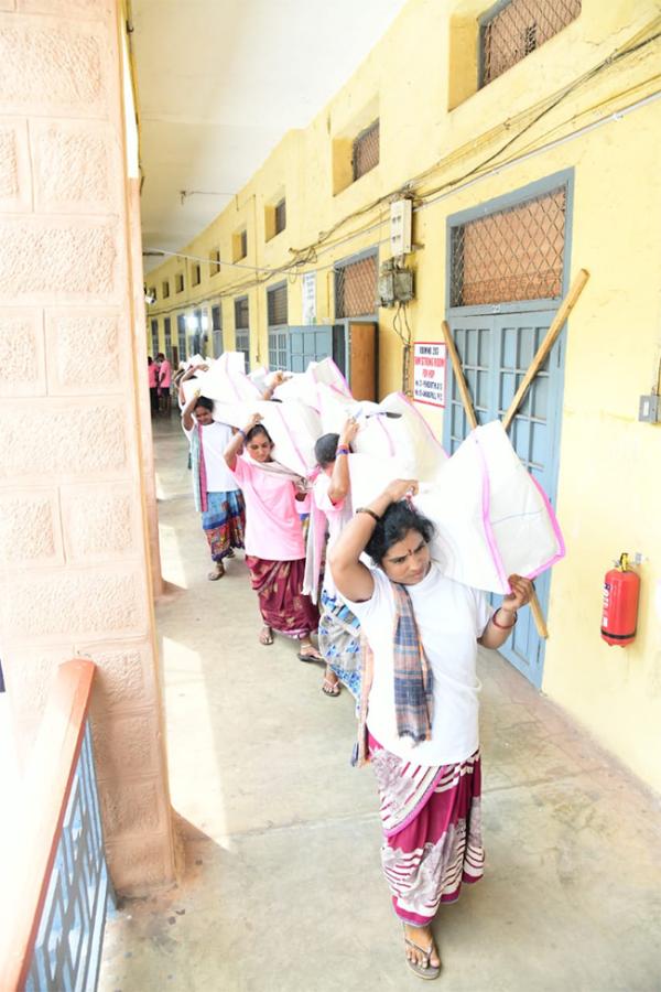 Officials Busy Moving Polling Materials From Andhra University (Photos)7