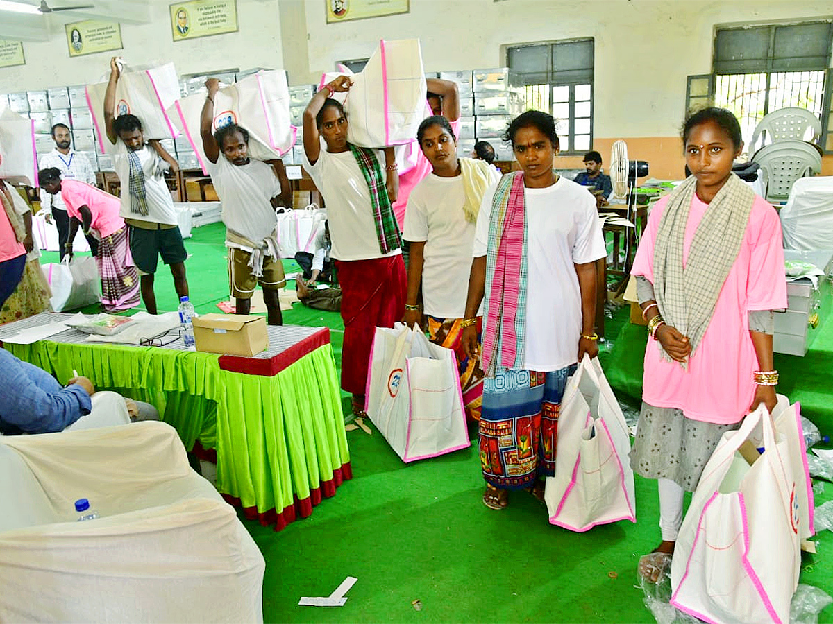 Officials Busy Moving Polling Materials From Andhra University (Photos)8