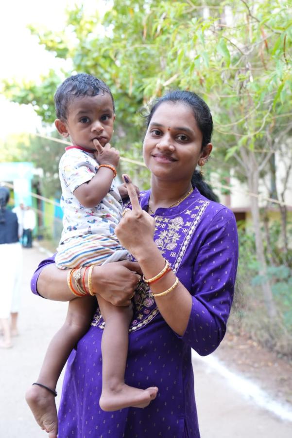 Telangana Elections 2024: Voters At Polling Stations Photos10