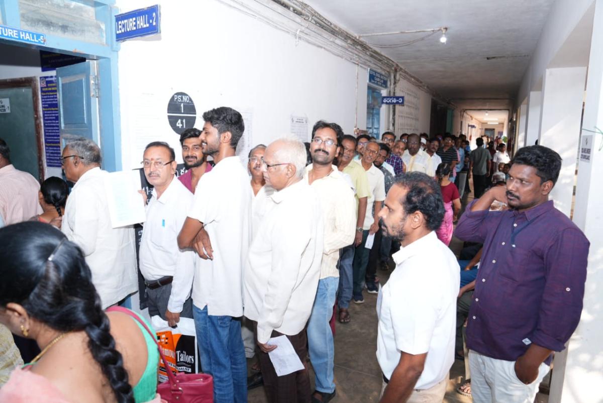 Telangana Elections 2024: Voters At Polling Stations Photos14