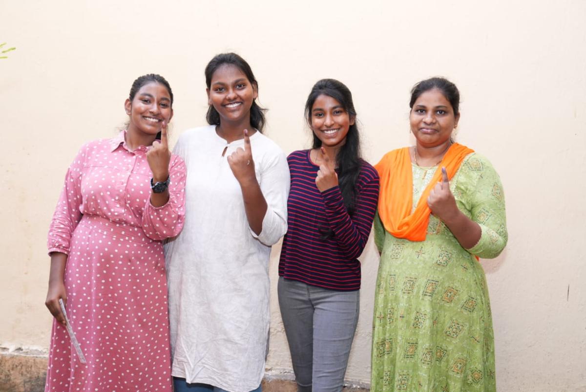 Telangana Elections 2024: Voters At Polling Stations Photos16