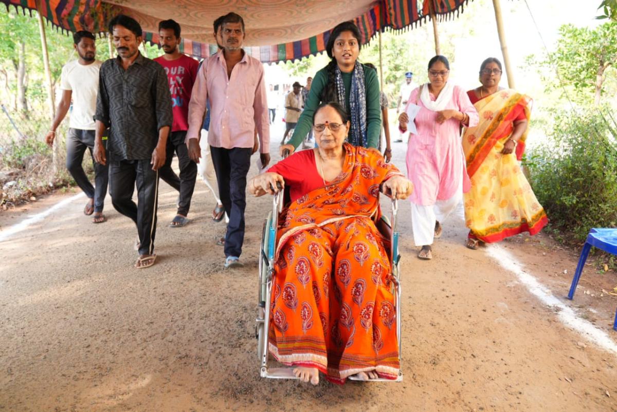 Telangana Elections 2024: Voters At Polling Stations Photos22