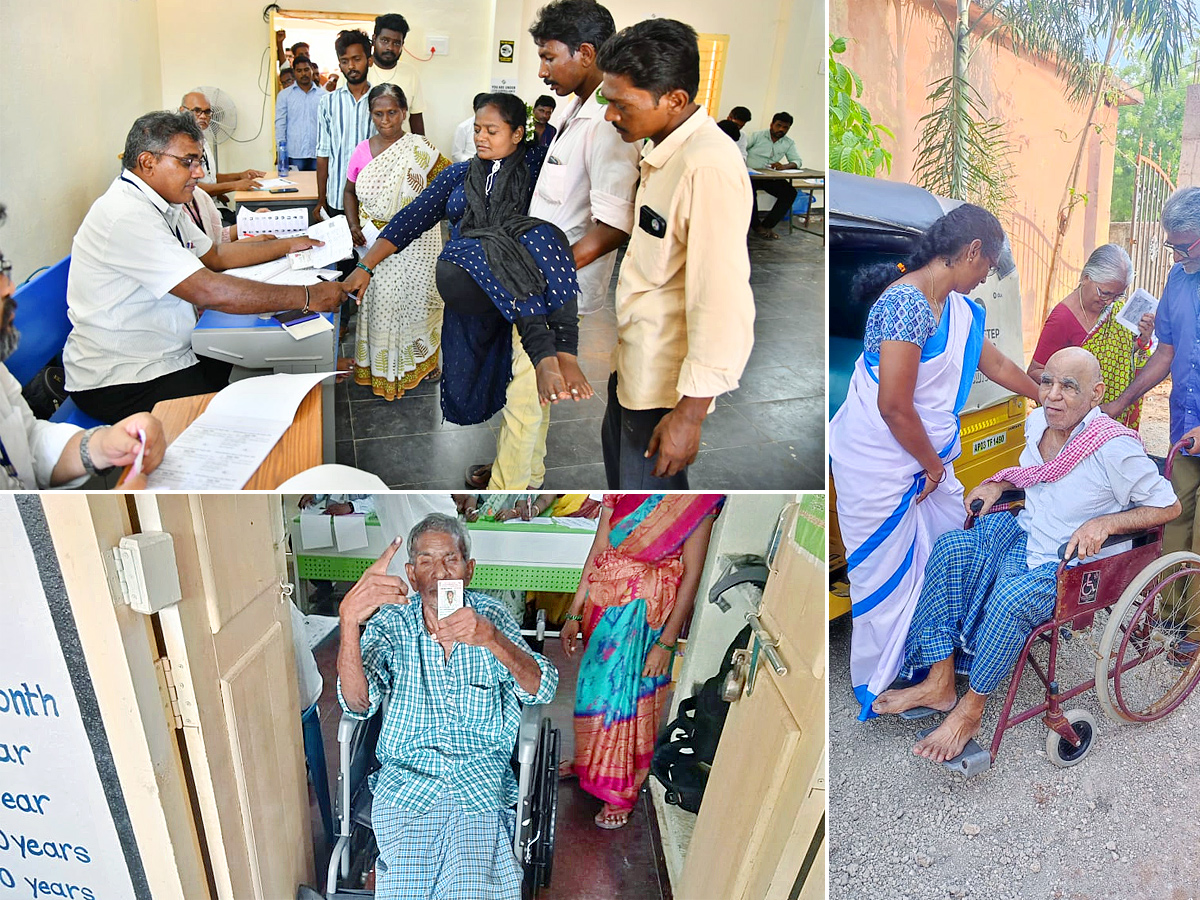 Oldages And Handicapted People Cast Thier Votes In AP1