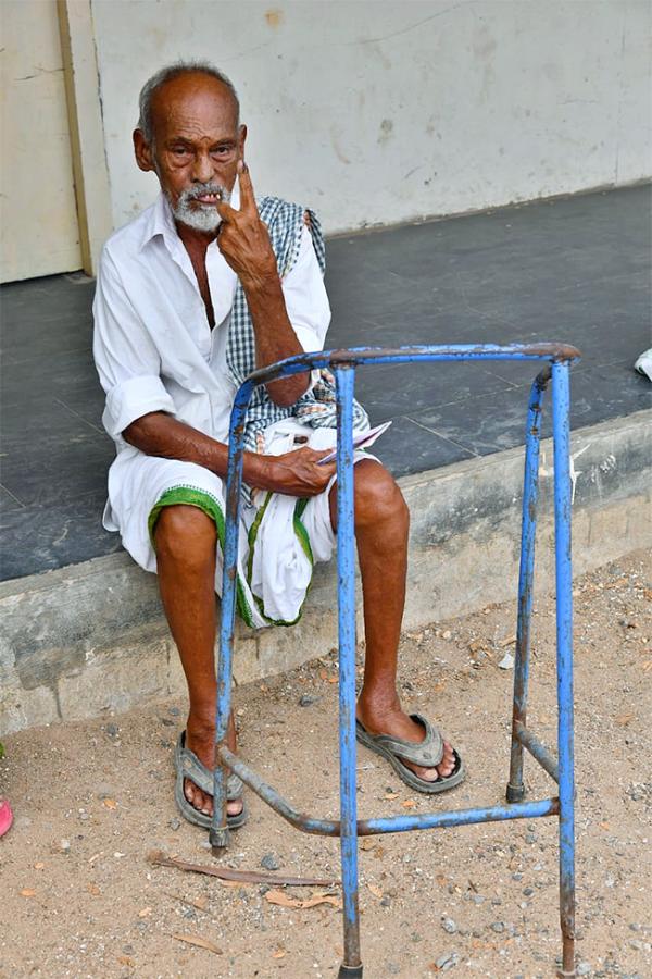 Oldages And Handicapted People Cast Thier Votes In AP15