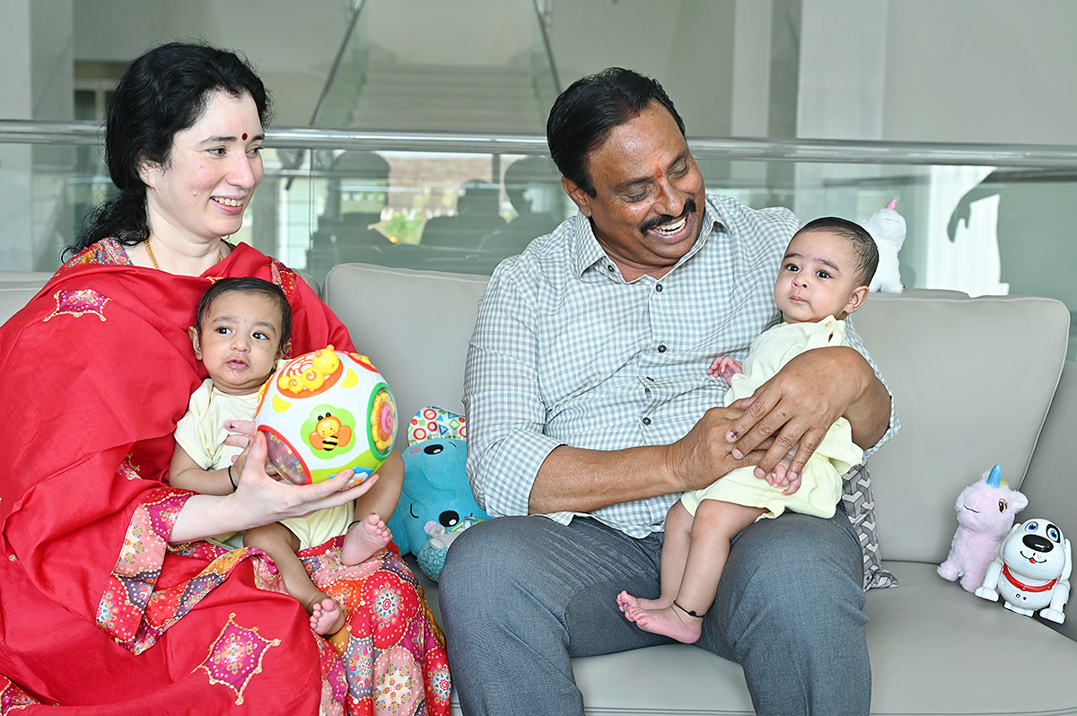 Political leaders relaxing with Their families after Lok Sabha Polling Telangana2