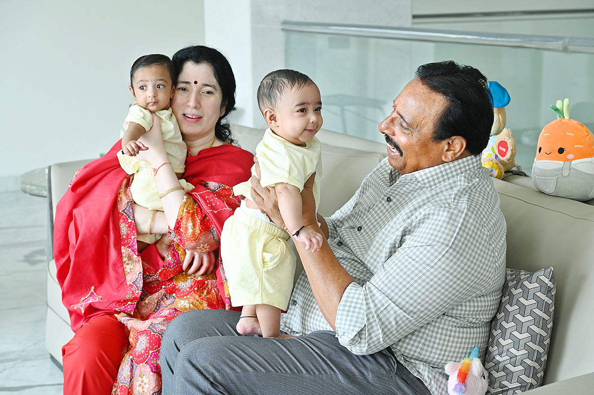 Political leaders relaxing with Their families after Lok Sabha Polling Telangana3