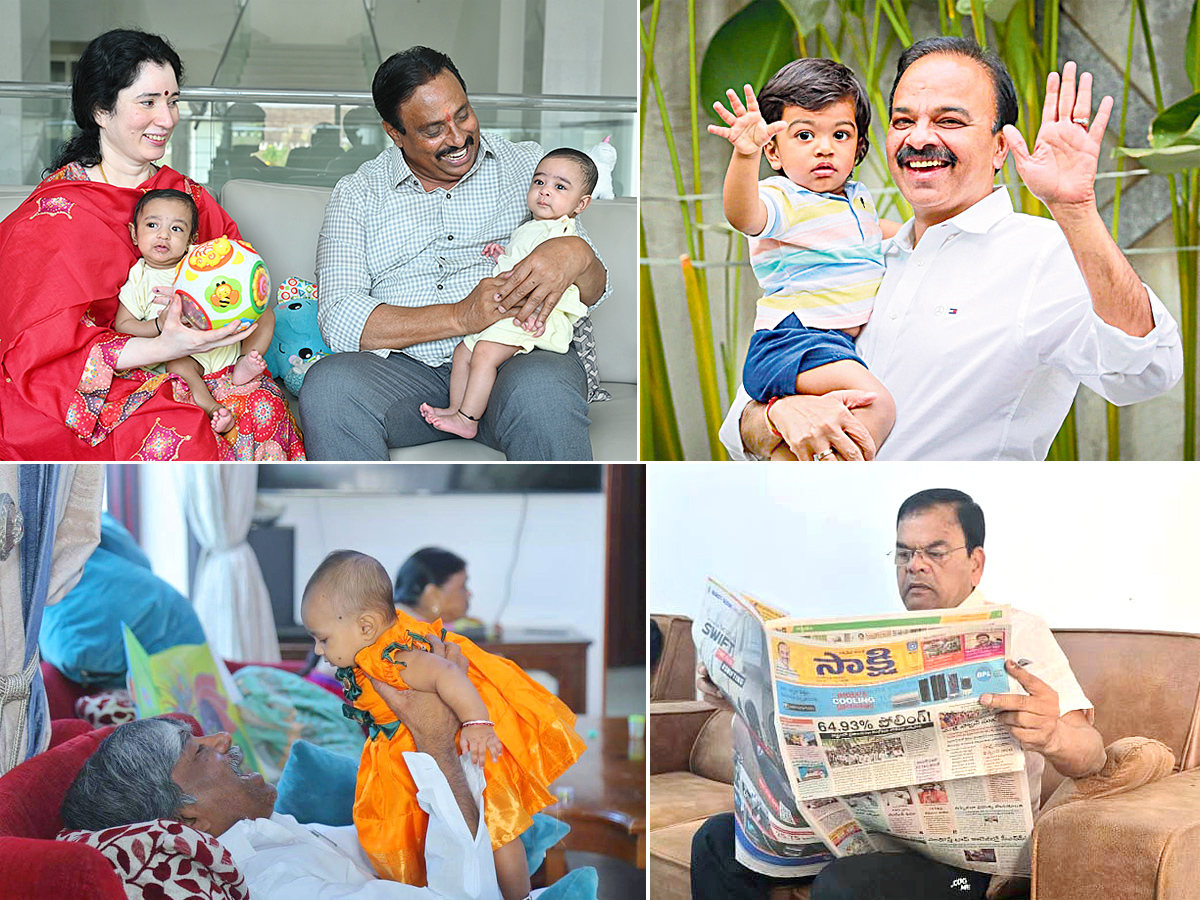 Political leaders relaxing with Their families after Lok Sabha Polling Telangana1