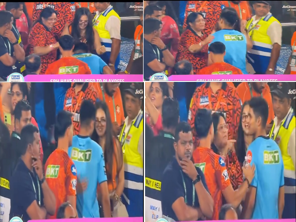 Shubman Gill Meets Abhishek Sharma Mother And sister after GT vs SRH IPL 2024 Viral Photos1