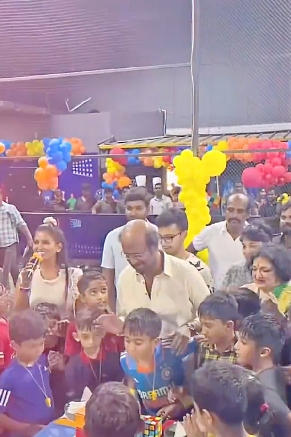 Rajinikanth attends his grandson Ved birthday party Photos3