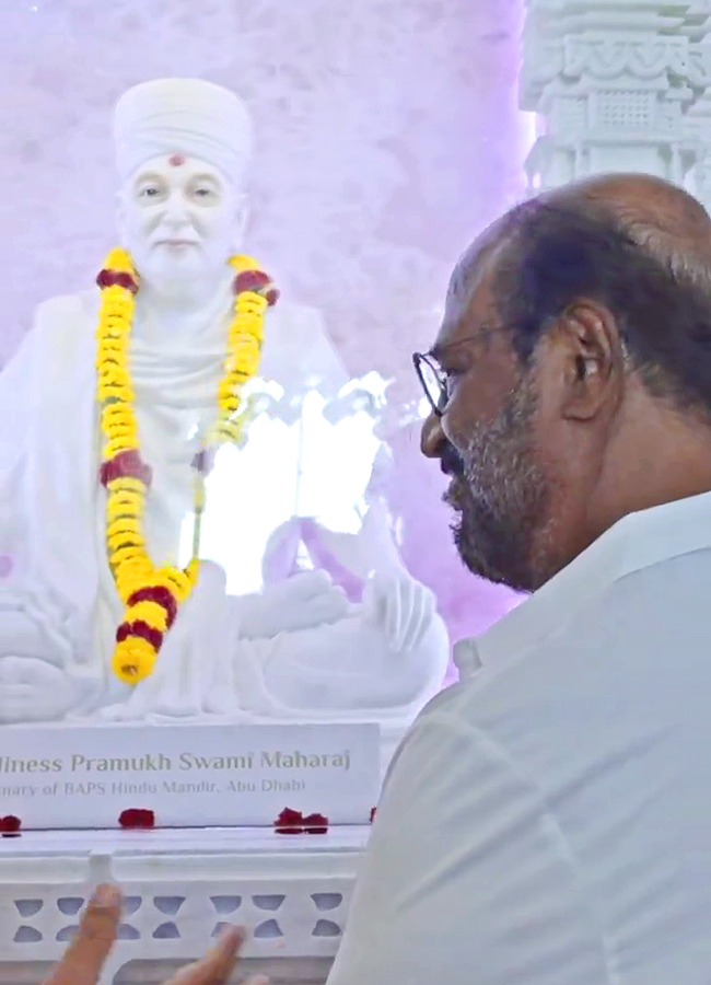 Rajinikanth Visited BAPS Hindu Mandir Abu Dhabi Photos14