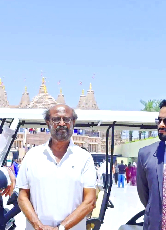 Rajinikanth Visited BAPS Hindu Mandir Abu Dhabi Photos25