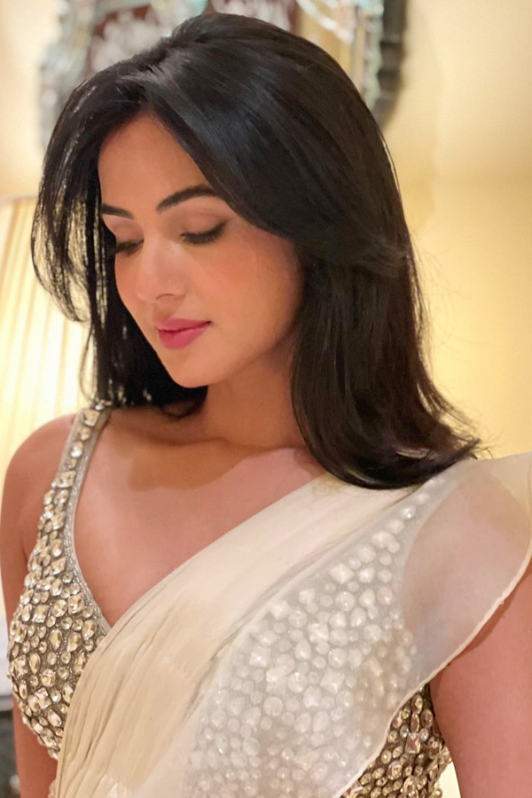 Bollywood Actress Sonal Chauhan In White Saree Photos Viral3