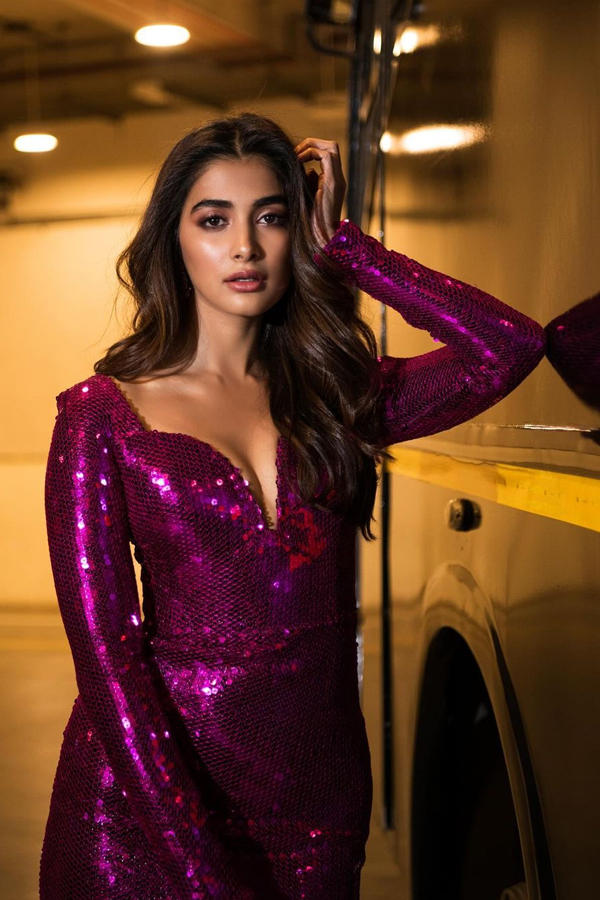 Tollywood Beauty Pooja Hegde Stunning Looks In Red Dress10