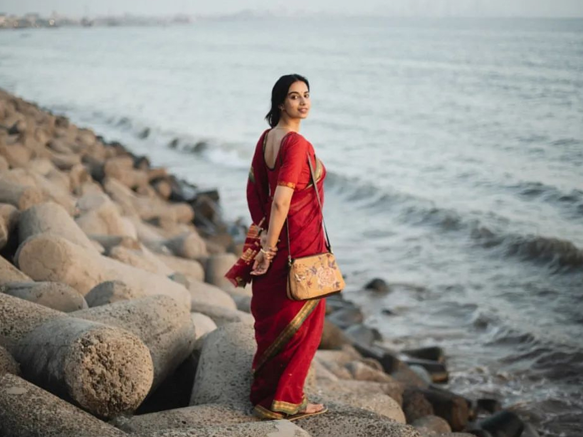 Tollywood Actress Meenakshi Chaudhary Latest Photos In Red Saree16