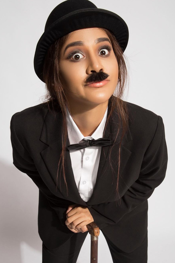 Naba Natesh Has Changed To A Legendary Actor Charlie Chaplin As A Tribute5