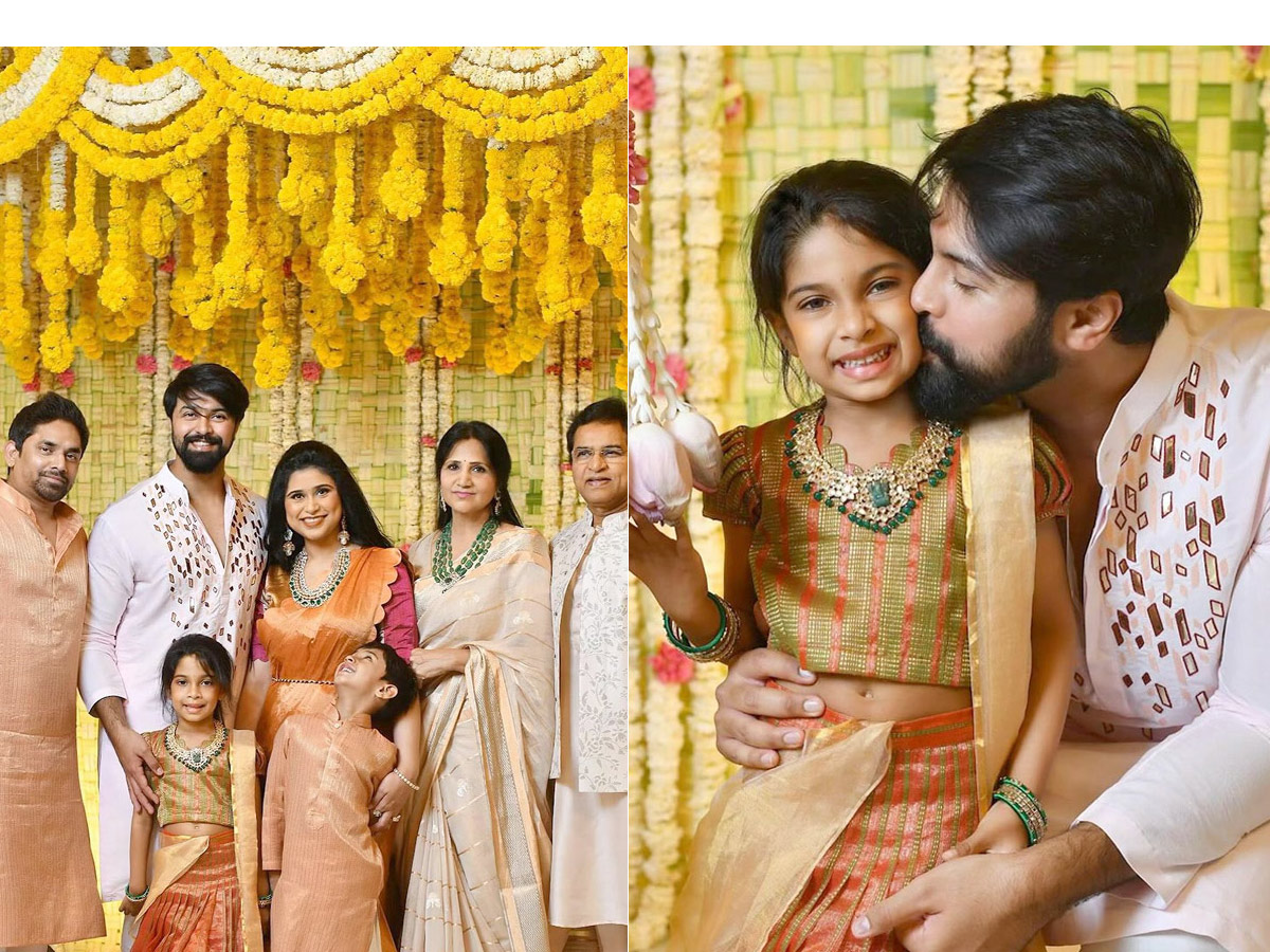 Actor Kalyan Dhev ugadi Celebrations With Daughter Photos1