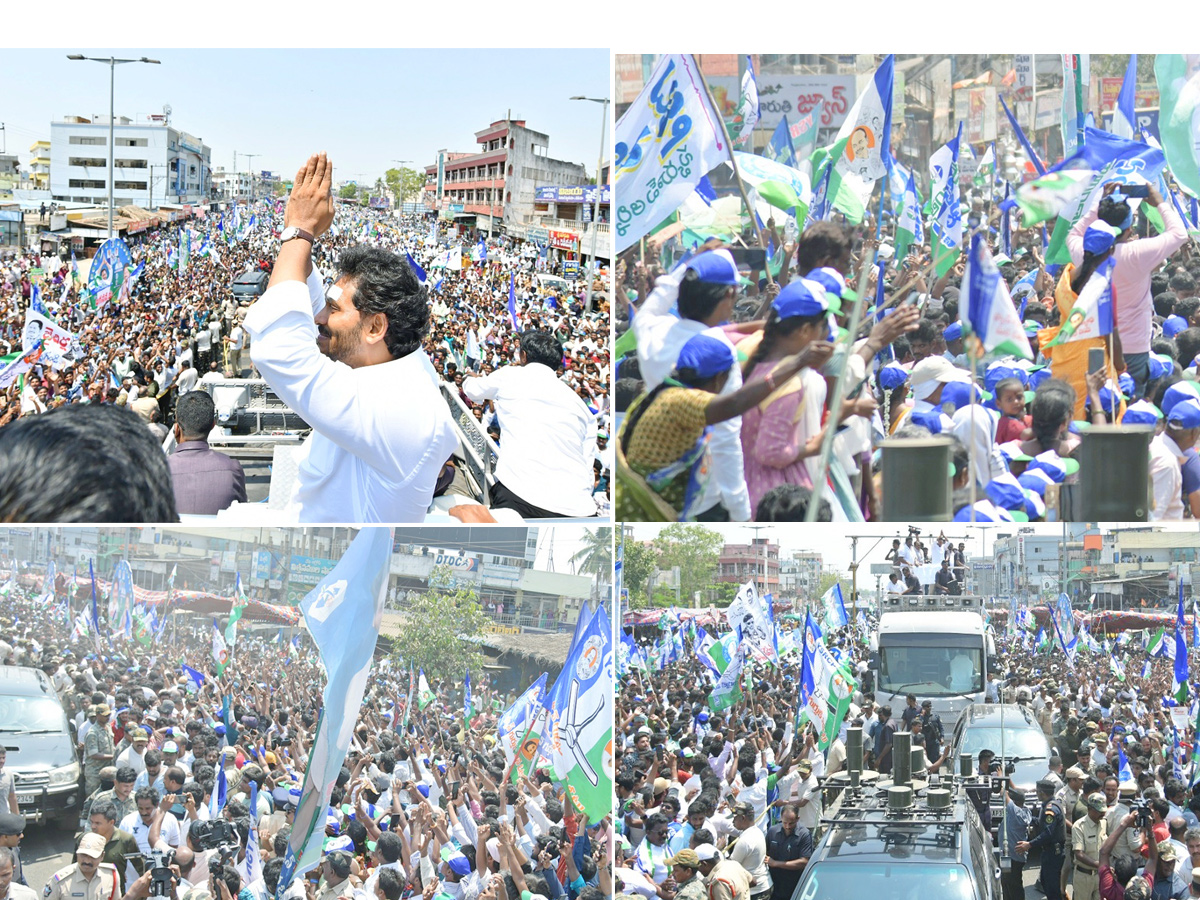 CM YS Jagan Memantha Siddham Bus Yatra At Ravulapalem Konaseema District Photos1