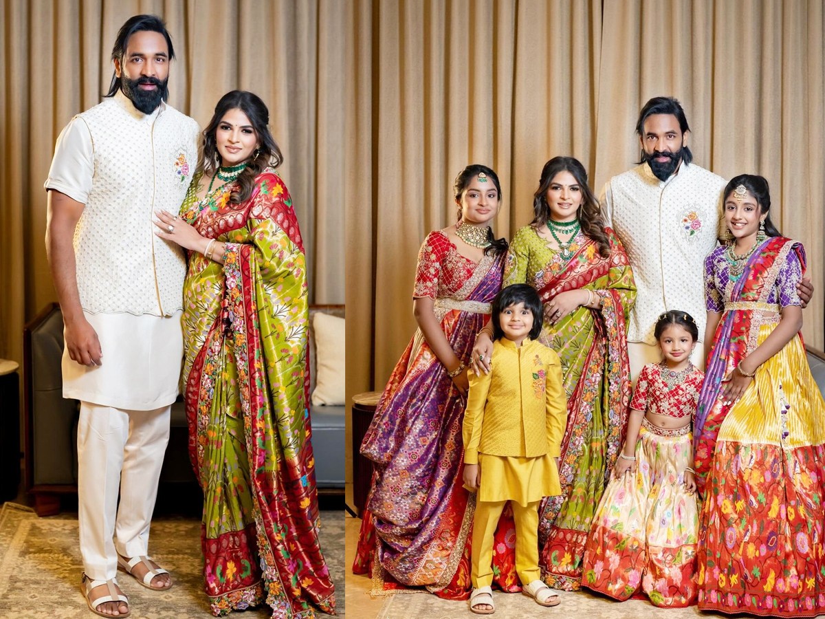 Ugadi Special Manchu Vishnu Family Photos1