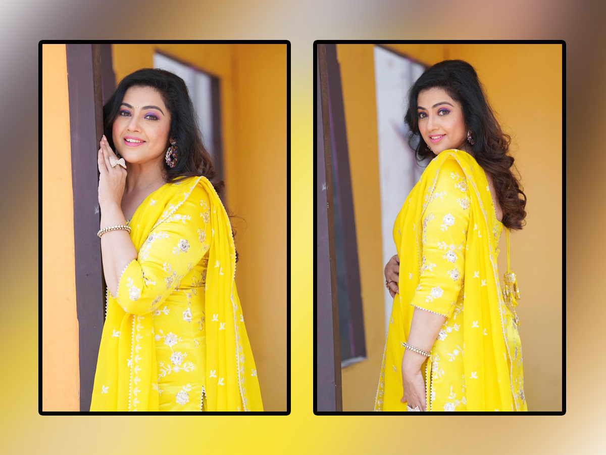 Actress Meena Durairaj Looks Amazing In Yellow Sharara1