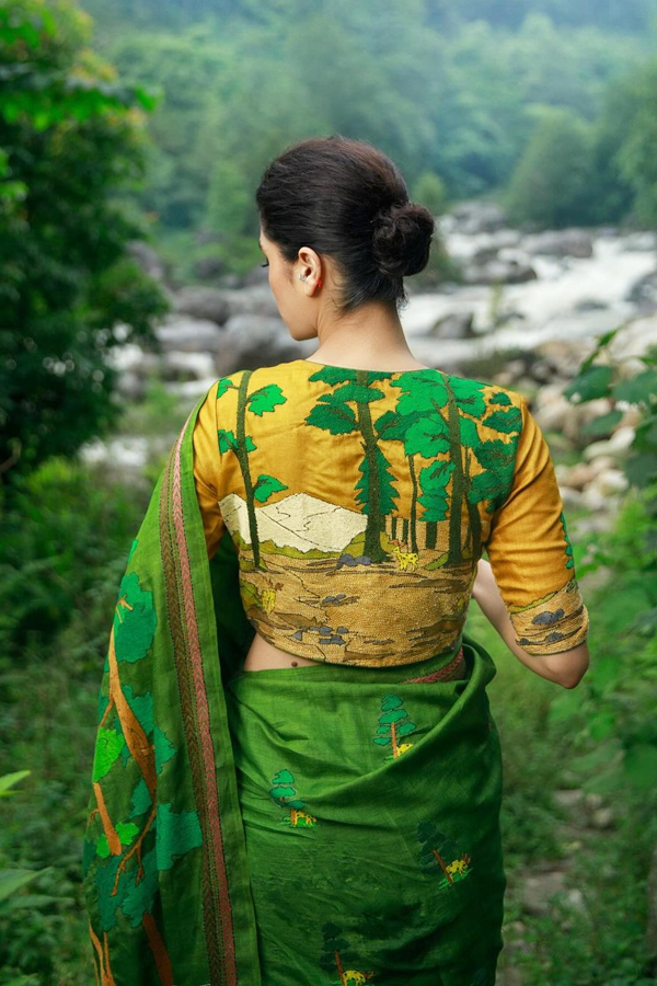 Amazing Designs Of Forestry On Sarees17