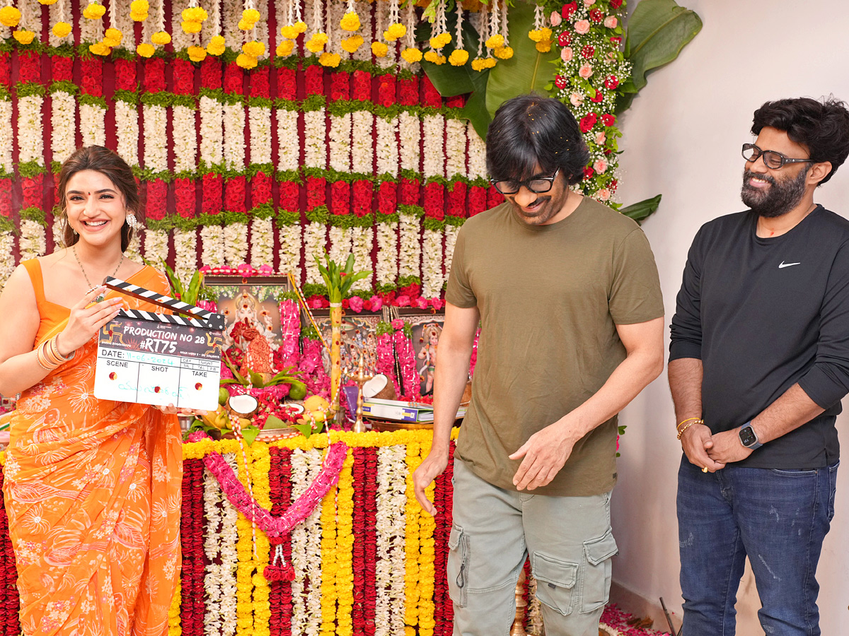 Ravi Teja And Sreeleela reunite for RT75 shoot begins with pooja ceremony Photos6