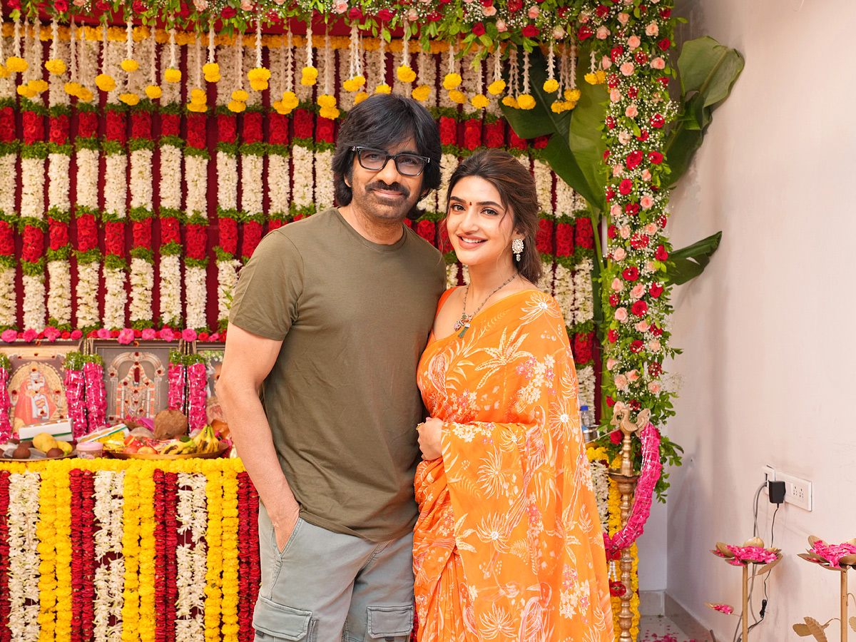 Ravi Teja And Sreeleela reunite for RT75 shoot begins with pooja ceremony Photos7