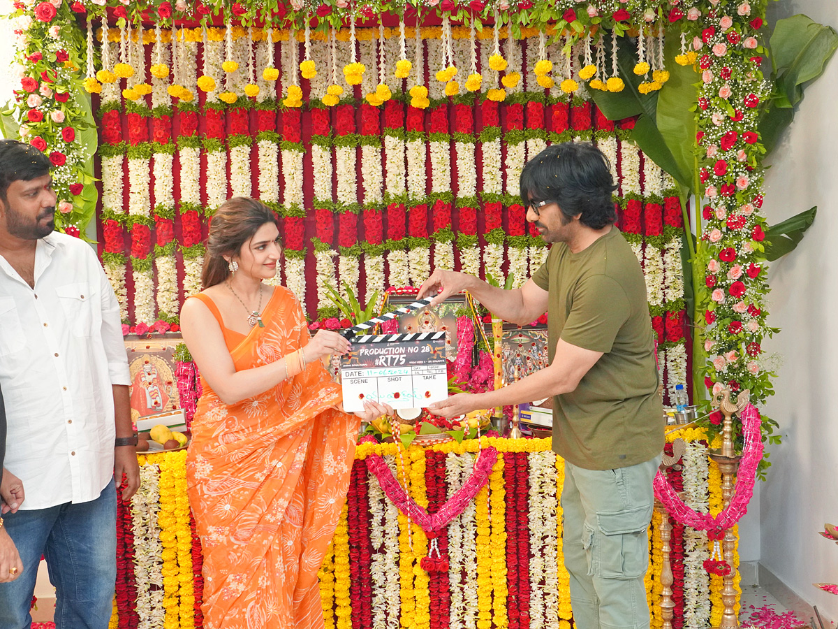 Ravi Teja And Sreeleela reunite for RT75 shoot begins with pooja ceremony Photos8