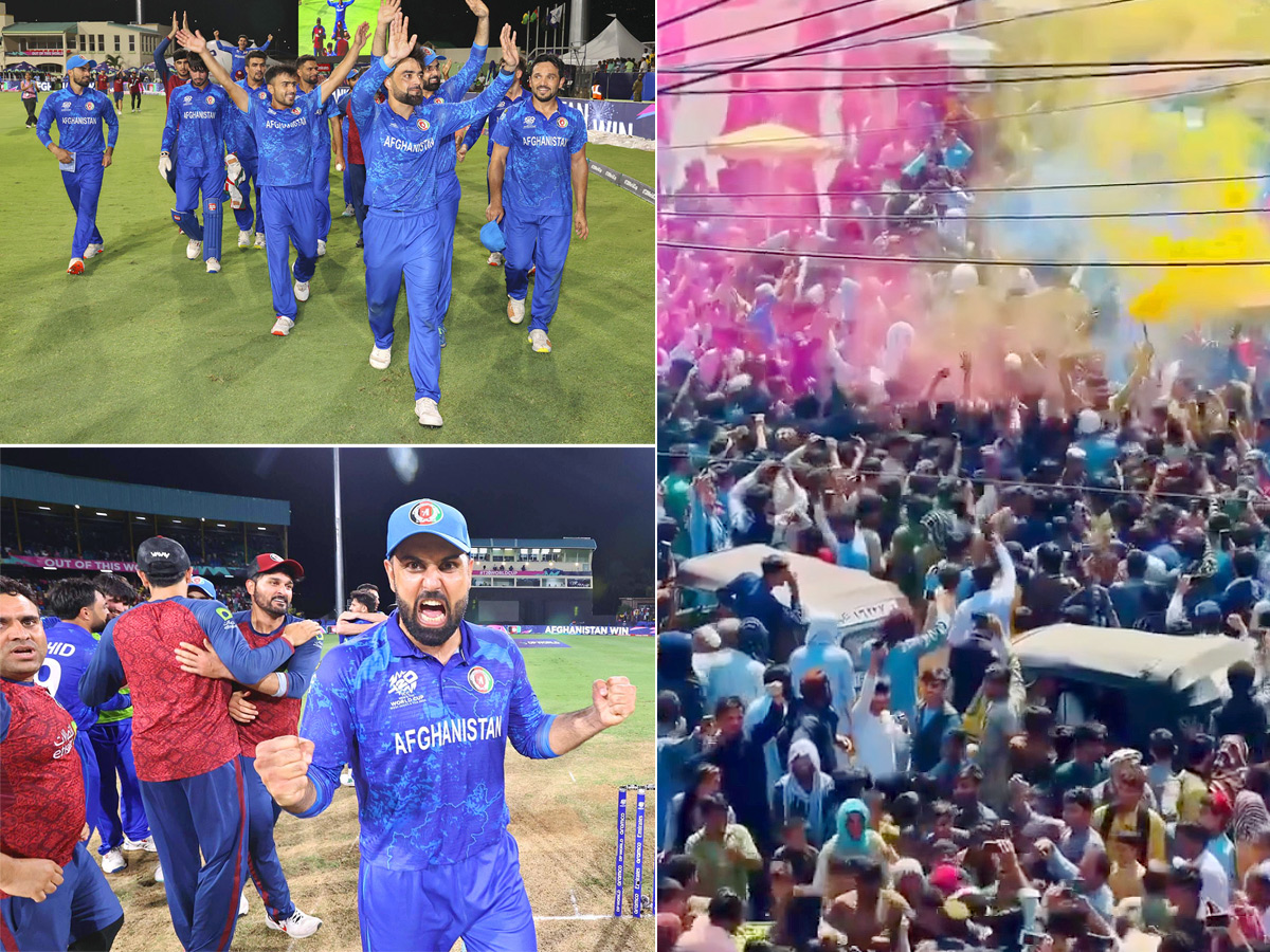 Afghanistan erupts in celebration as team reaches T20 World Cup semifinal Photos1