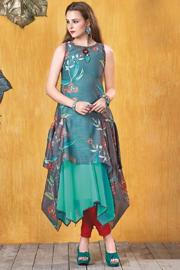 Indian Fashionable Kurti Western Cuts Ideas8