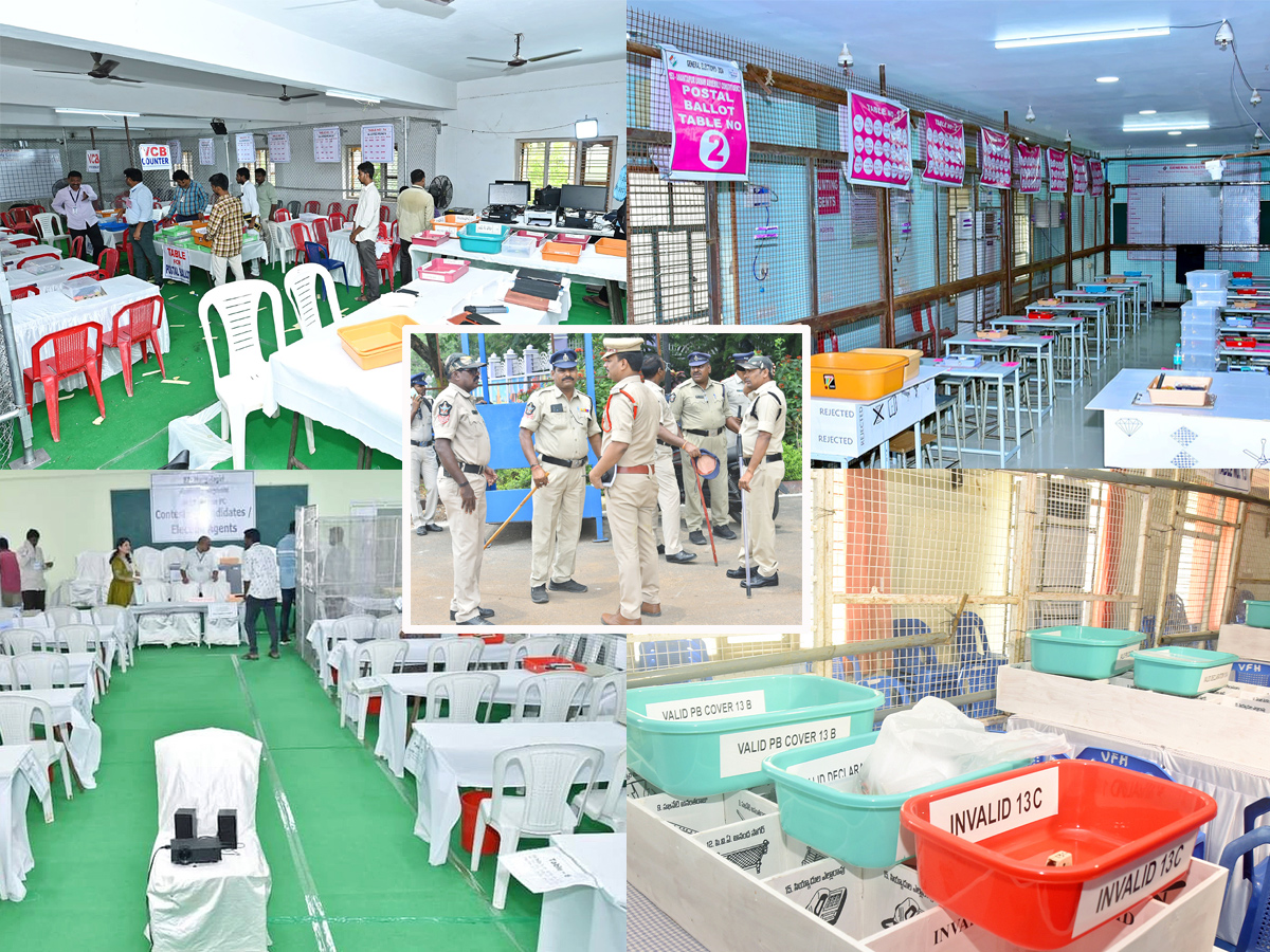 High Security Arrangements at Counting Centers In Andhra pradesh1