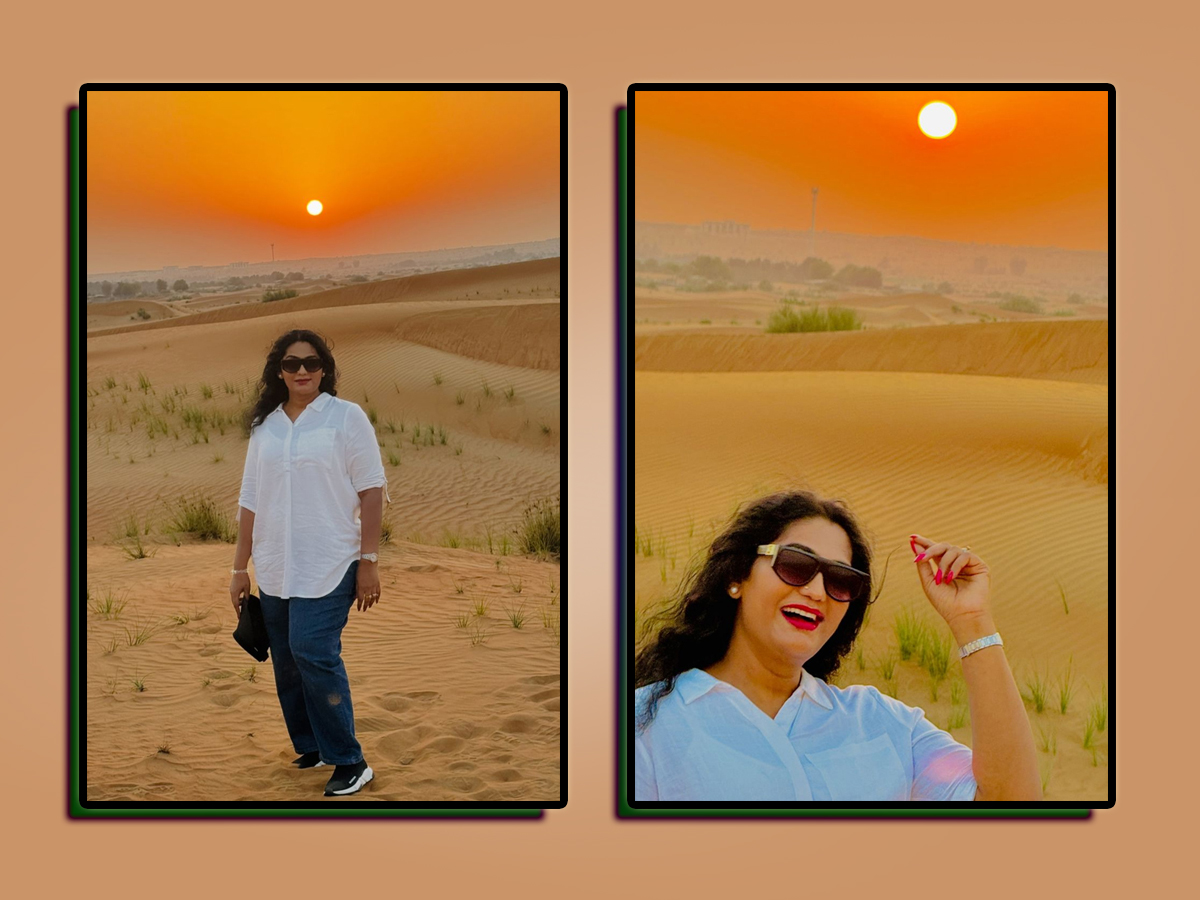 Actress Shyamala Devi Vacation In Dubai Photos Viral1