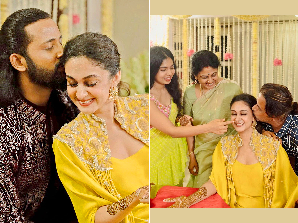 Arjun sarja daughter haldi and mehendi ceremony photos1